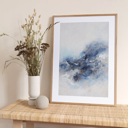 Expressionist Blue Abstract - Art Print by Françoise Wattré