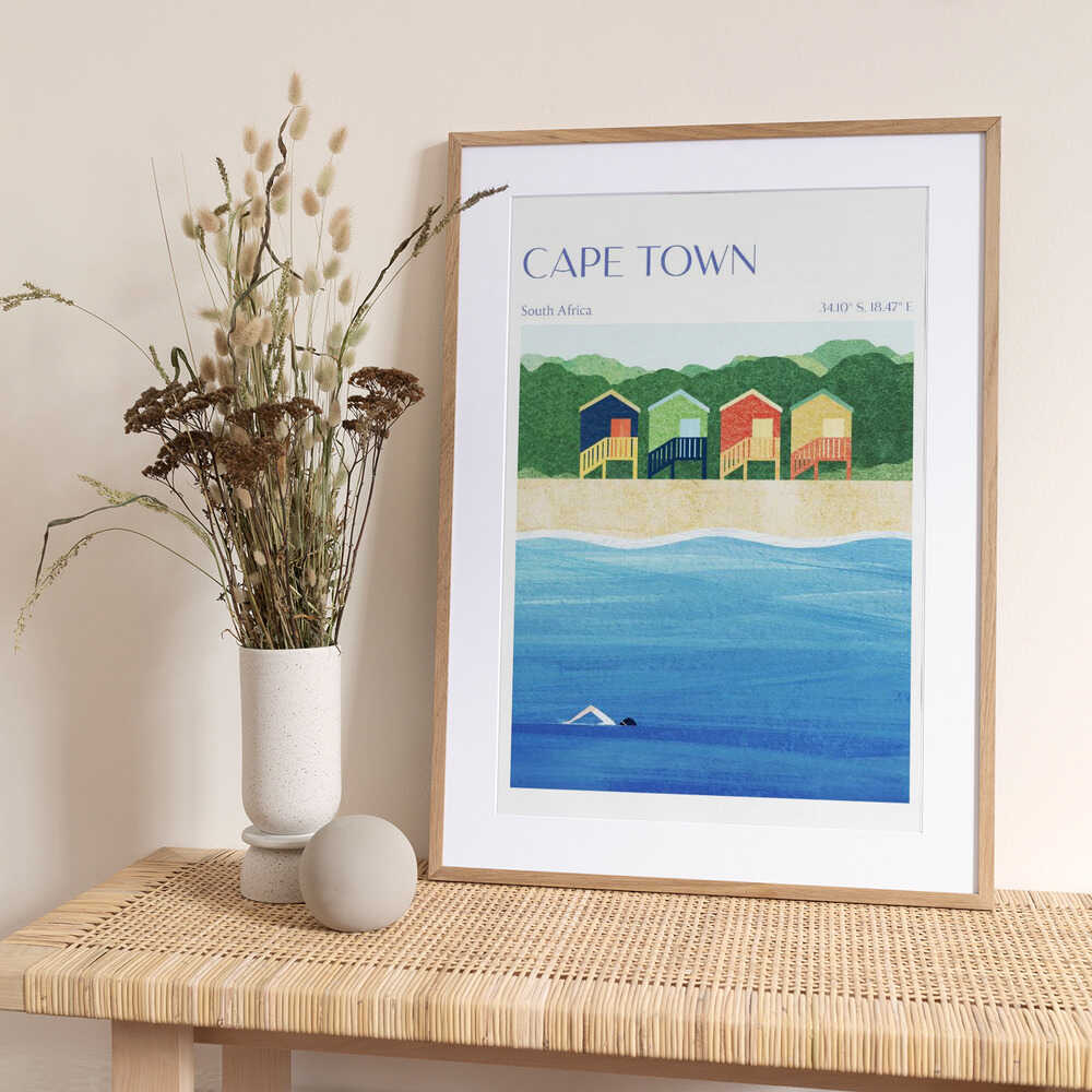 Cape Town, South Africa - Art Print by longwayhome Travel Poster