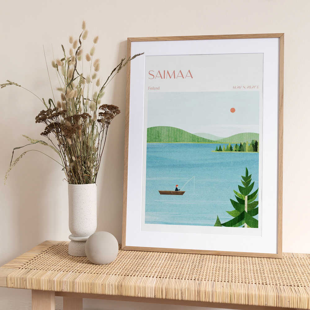 Lake Saimaa, Finland - Art Print by longwayhome Travel Poster
