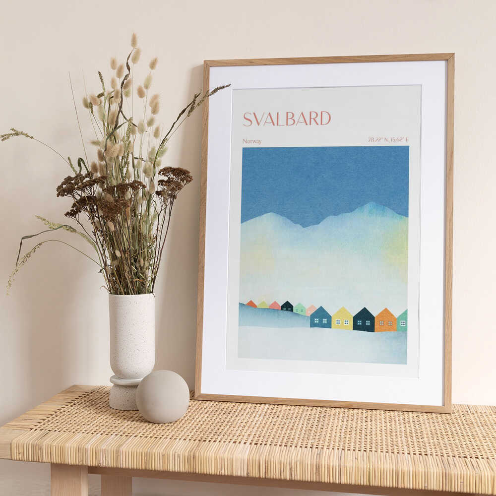 Svalbard, Norway - Art Print by longwayhome Travel Poster