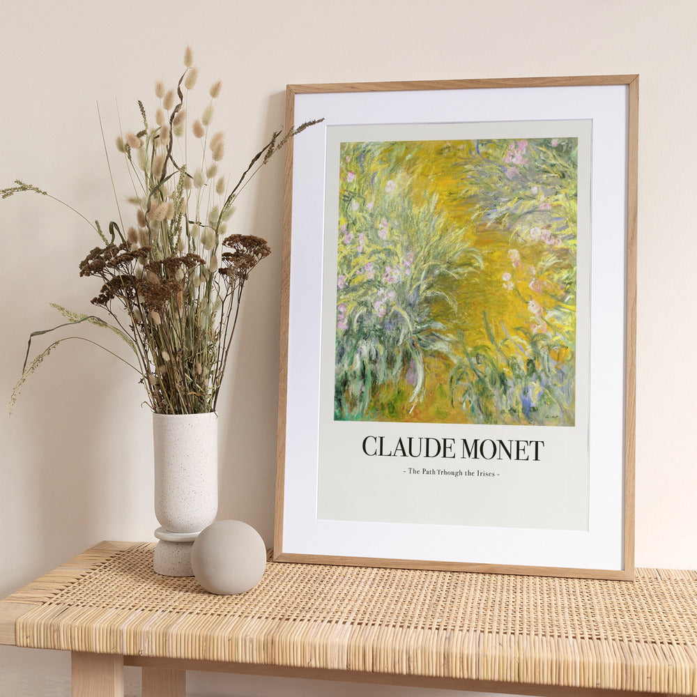 The Path Through The Irises - Art Print by Claude Monet