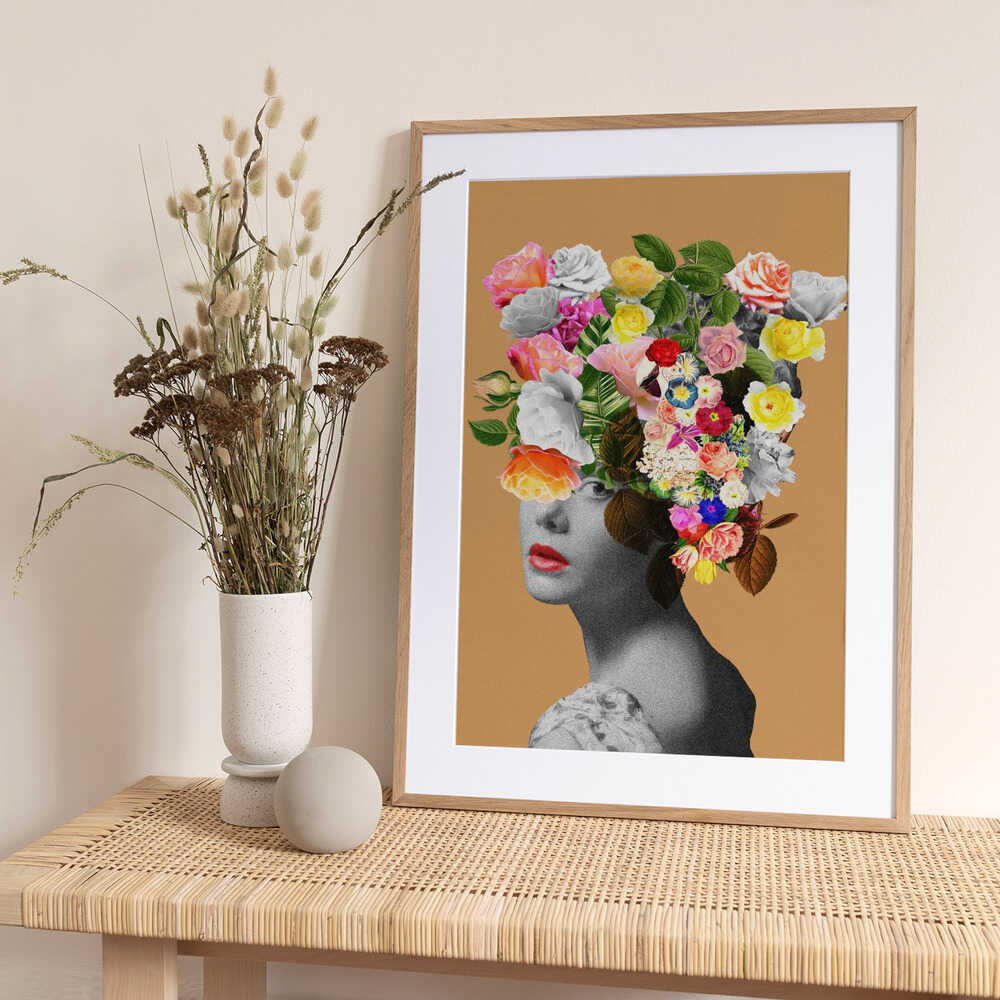 Floral portrait - Art Print by Frida Floral Studio