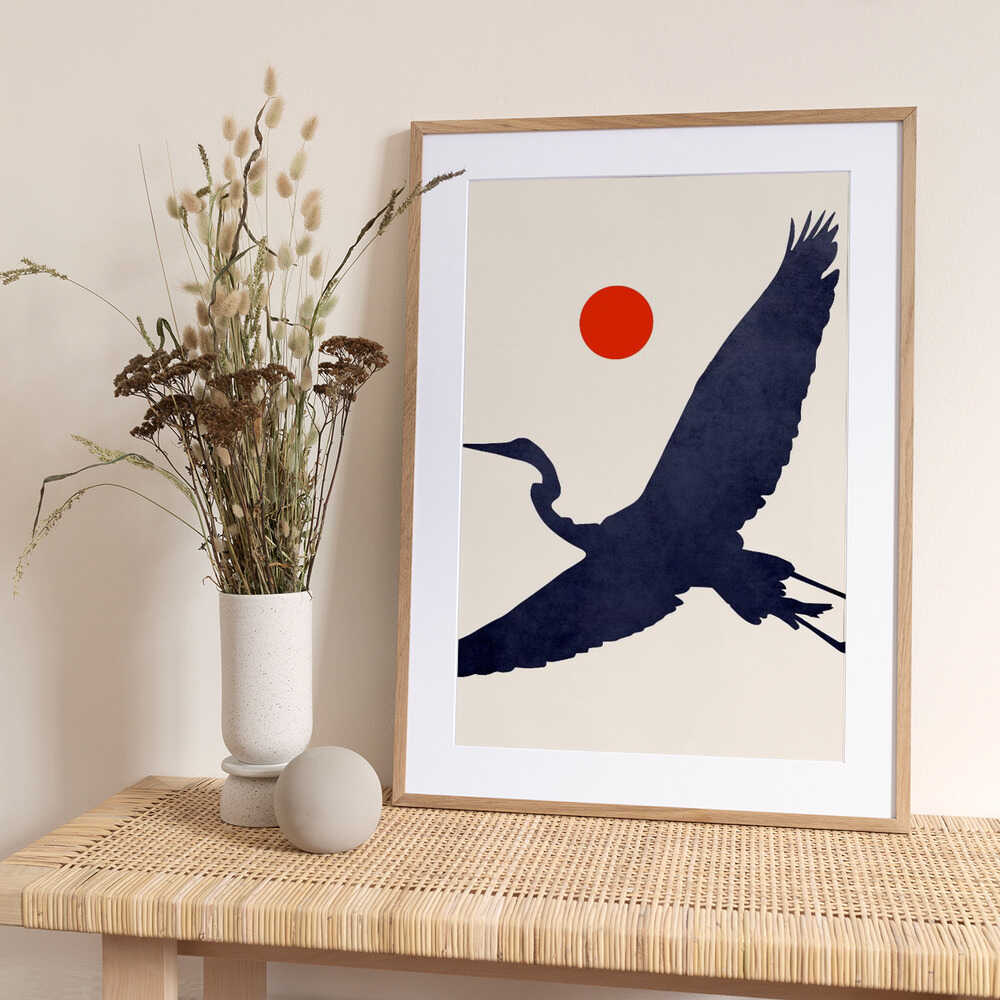 Crane - Art Print by Kubistika
