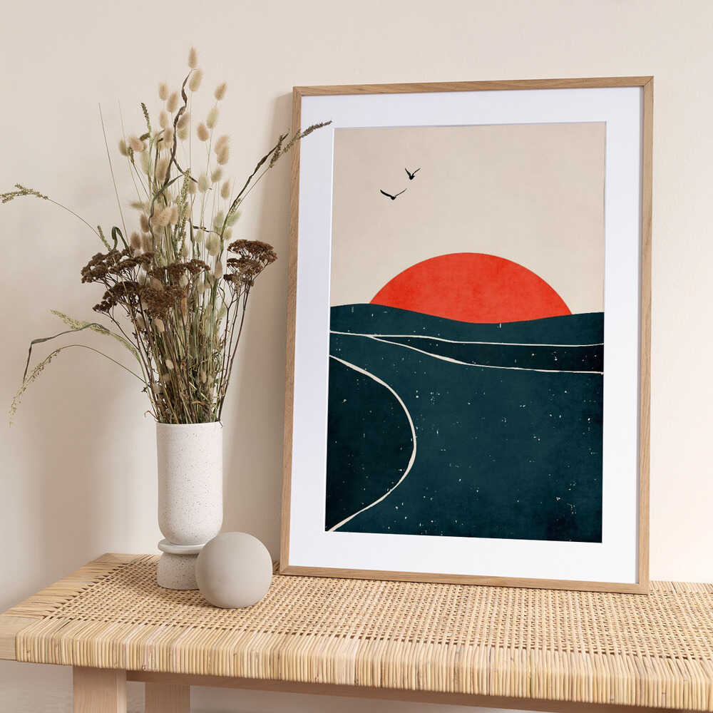 Dancing Seagulls - Art Print by Kubistika