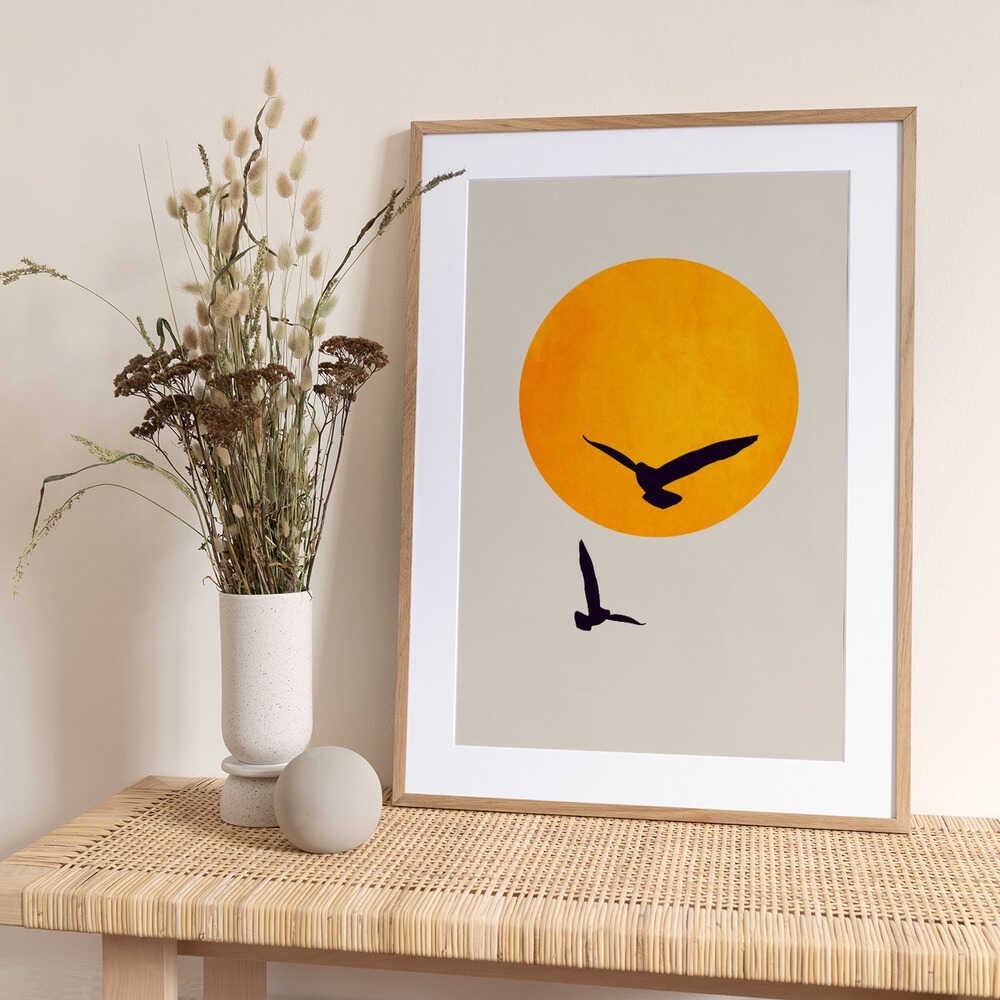 Birds In the Sky - Art Print by Kubistika