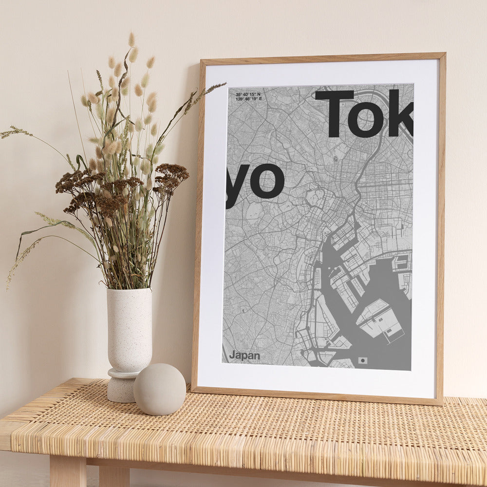 Tokyo - Map Art Print by Florent Bodart