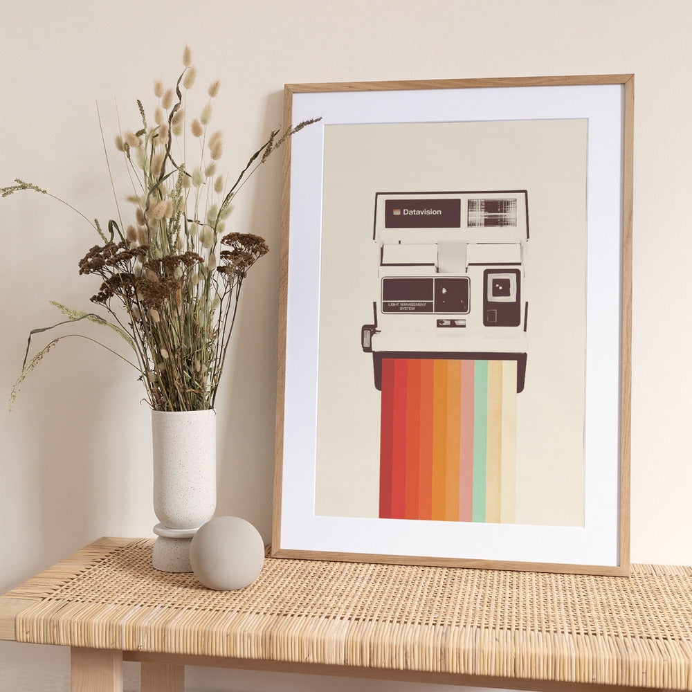 Instant Camera Rainbow - Art Print by Florent Bodart