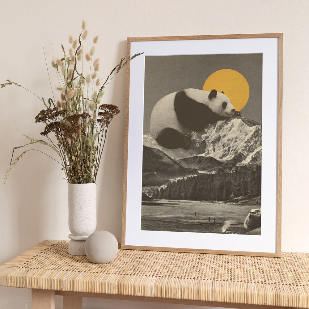 Giant Panda Nap - Art Print by Florent Bodart