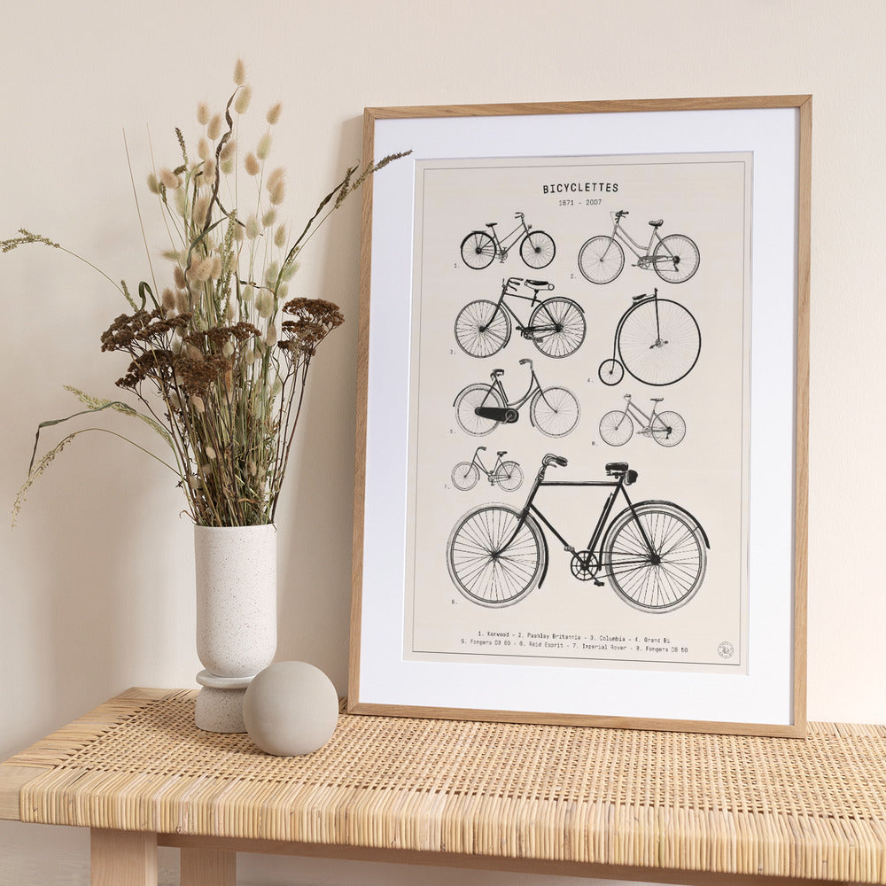 Bicyclettes - Art Print by Florent Bodart