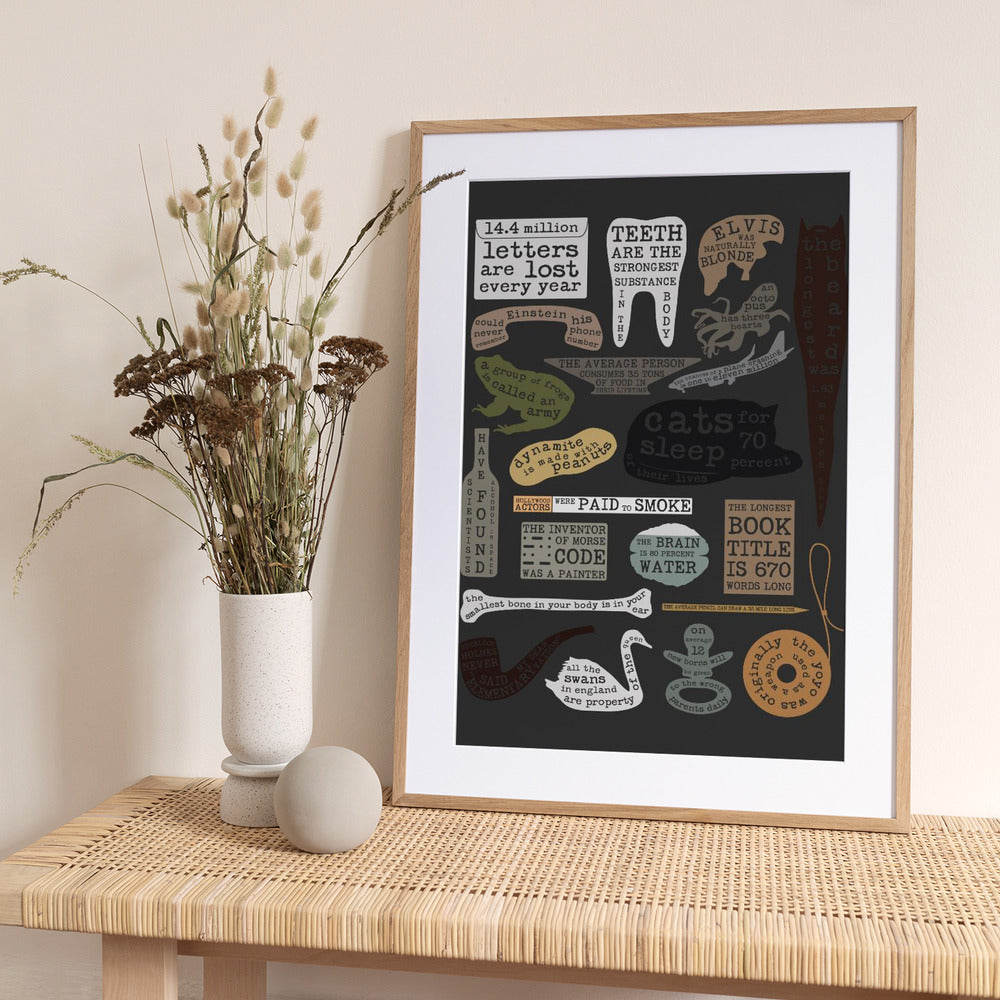 Useful Facts - Art Print by Florent Bodart