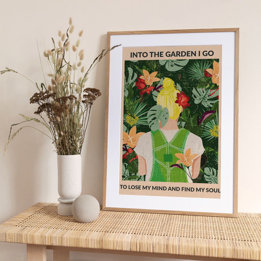 Into the Garden (blonde) - Art Print by WallChart Art Studio