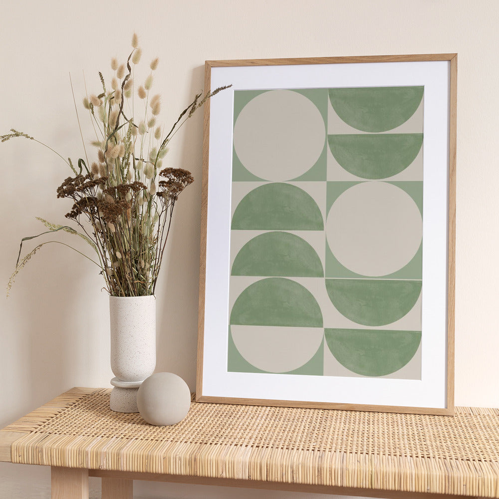 Geometrics in Green - Art Print by THE MIUUS STUDIO