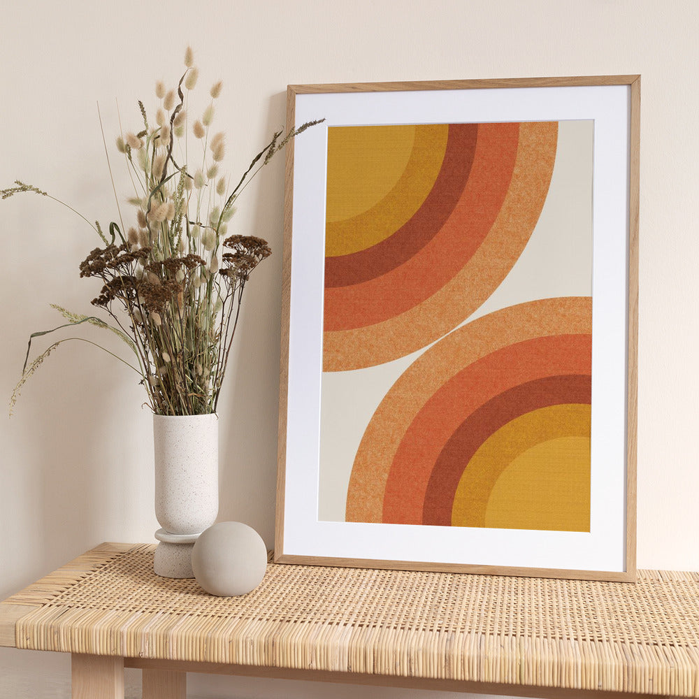 Retro Sunburst Waves - Art Print by THE MIUUS STUDIO
