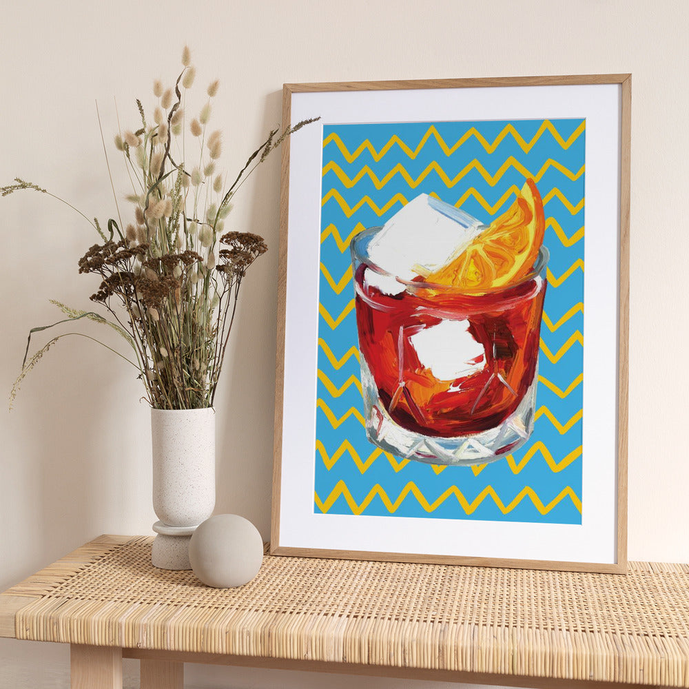 Negroni Blue - Art Print by Alice Straker
