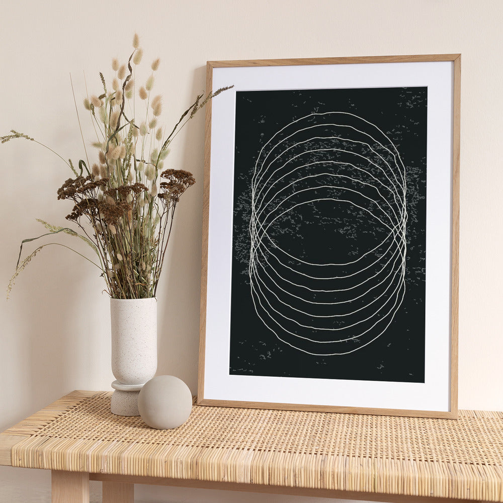 Black and White Circles - Art Print by jay stanley