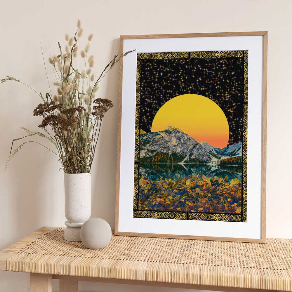 Moon &amp; Stars - Art Print by CosmoZach