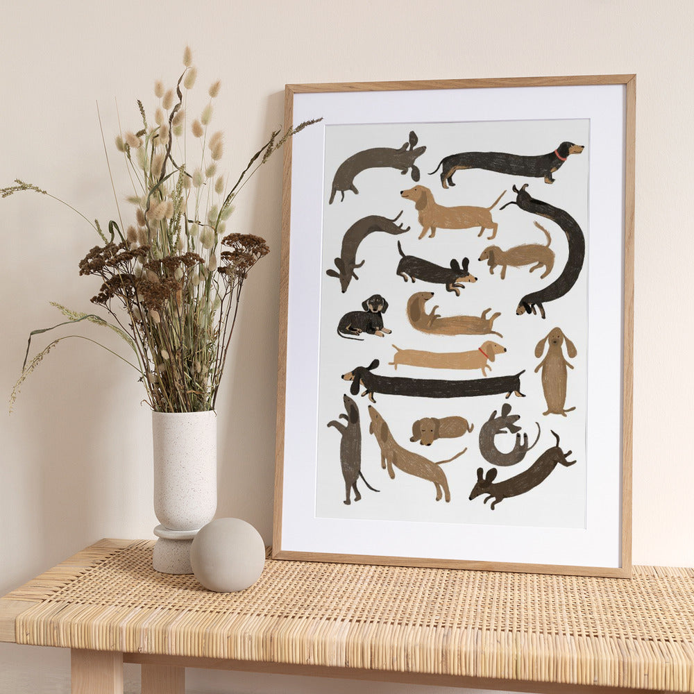 Dachshund Print - Art Print by Hanna Melin