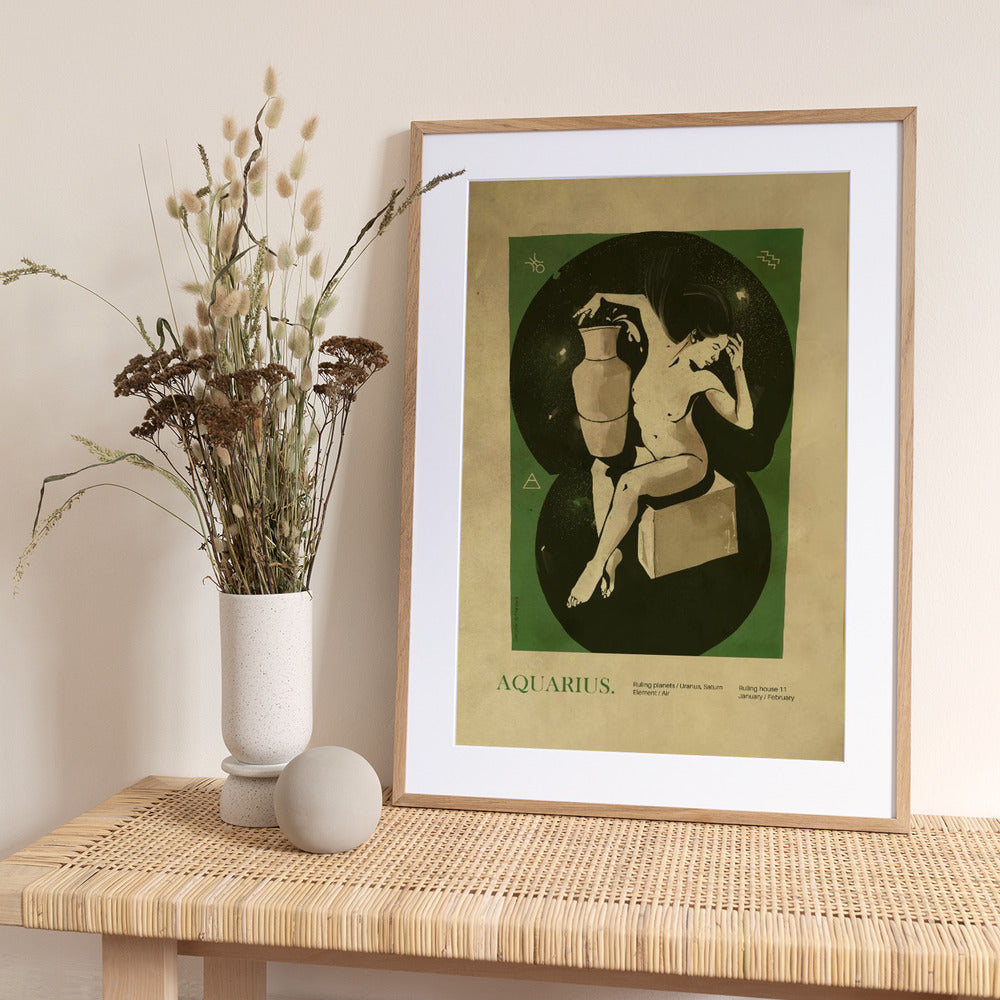 Aquarius print - Art Print by Dion Gem