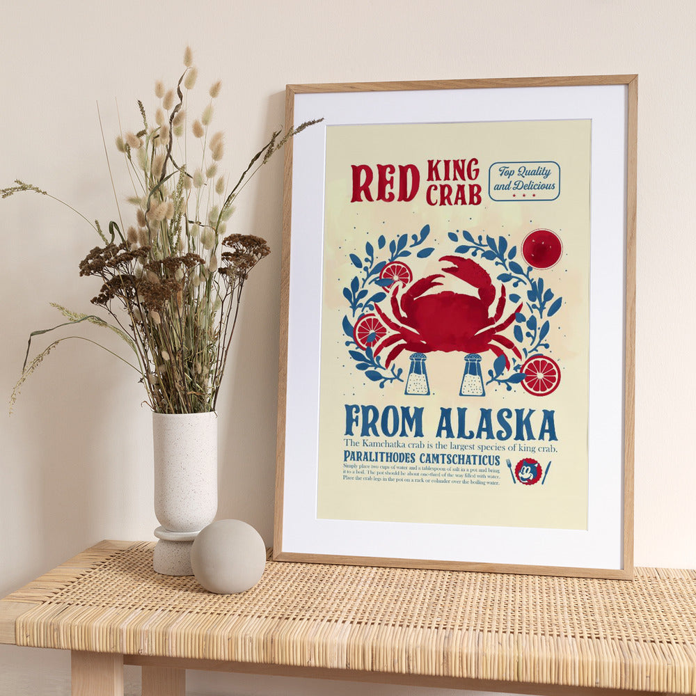 Crab kitchen print - Art Print by Dion Gem