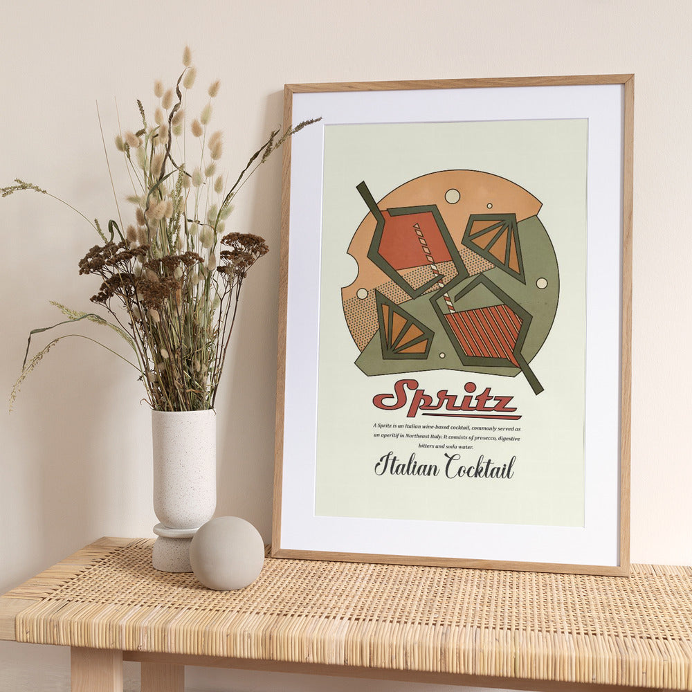 Geometrical spritz print - Art Print by Dion Gem