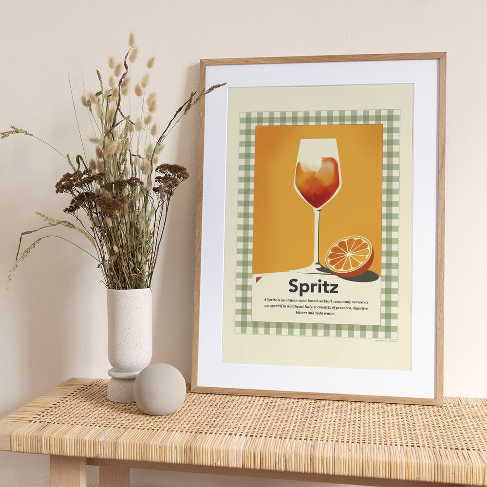 Spritz retro print - Art Print by Dion Gem