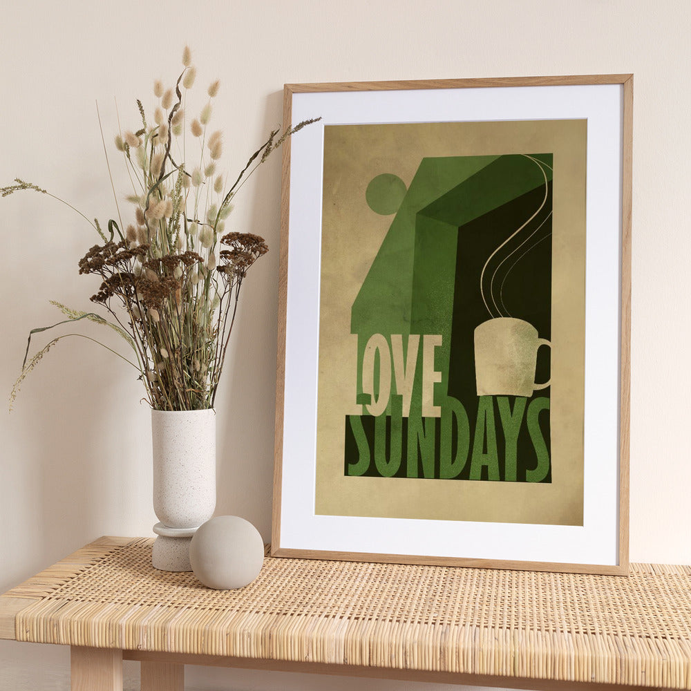 Love Sunday print - Art Print by Dion Gem