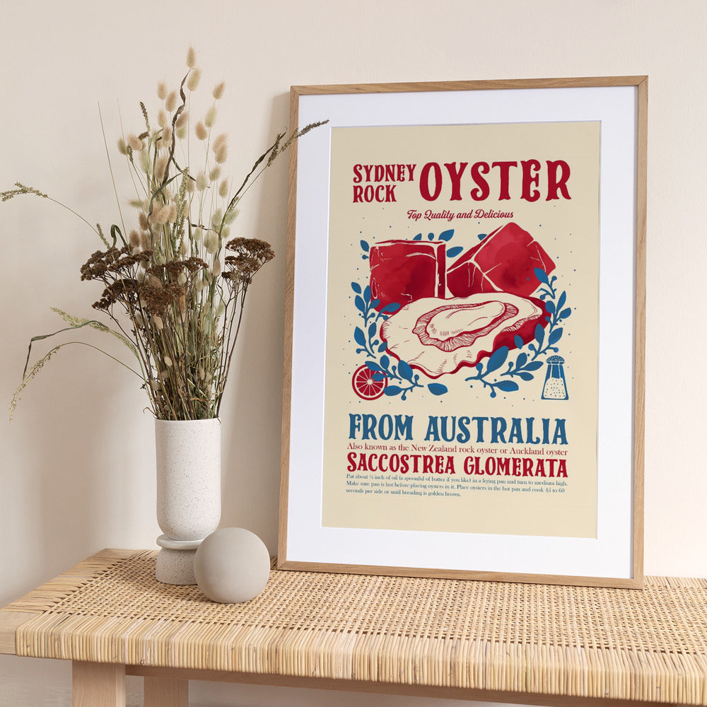Oyster kitchen decor - Art Print by Dion Gem