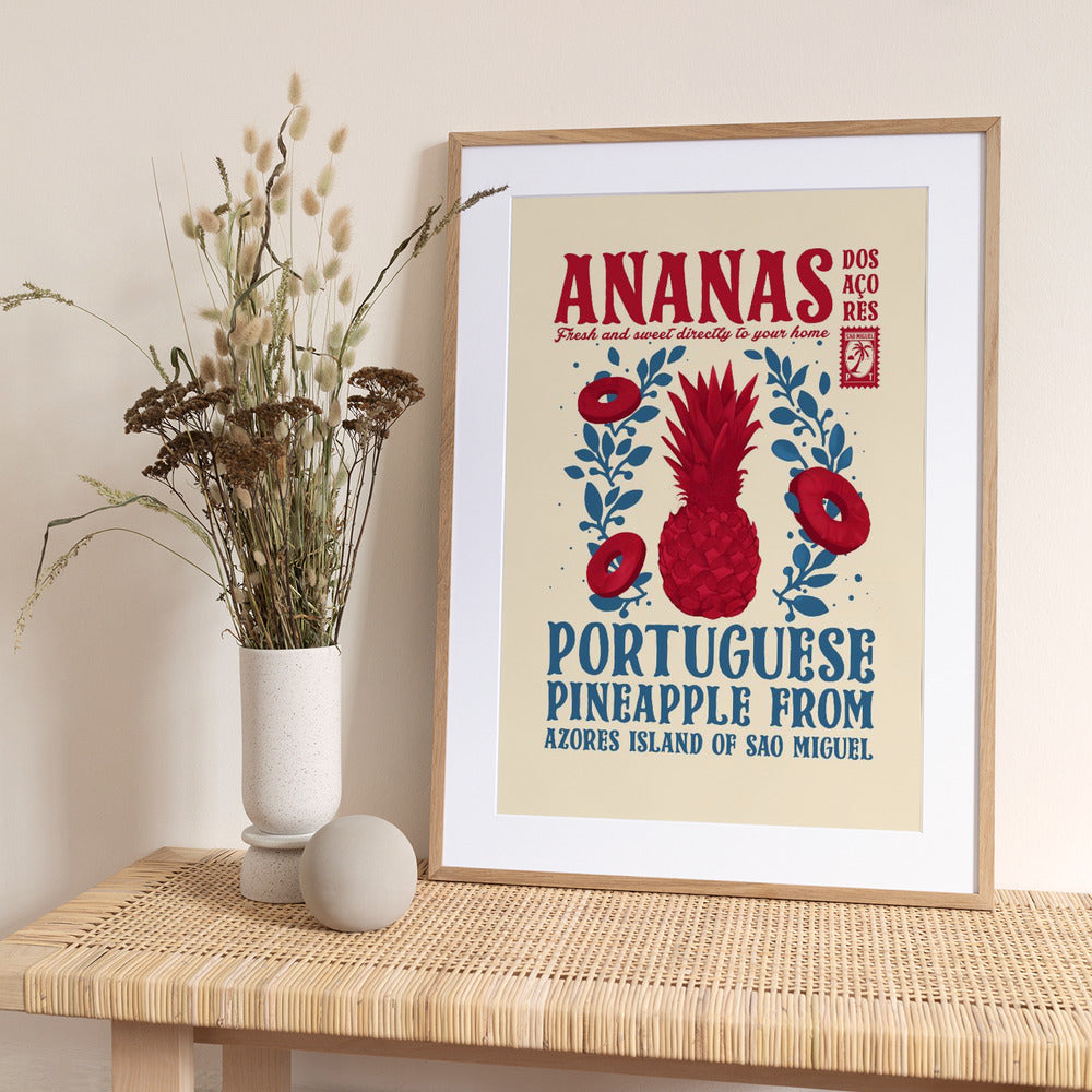 Pineapple kitchen print - Art Print by Dion Gem