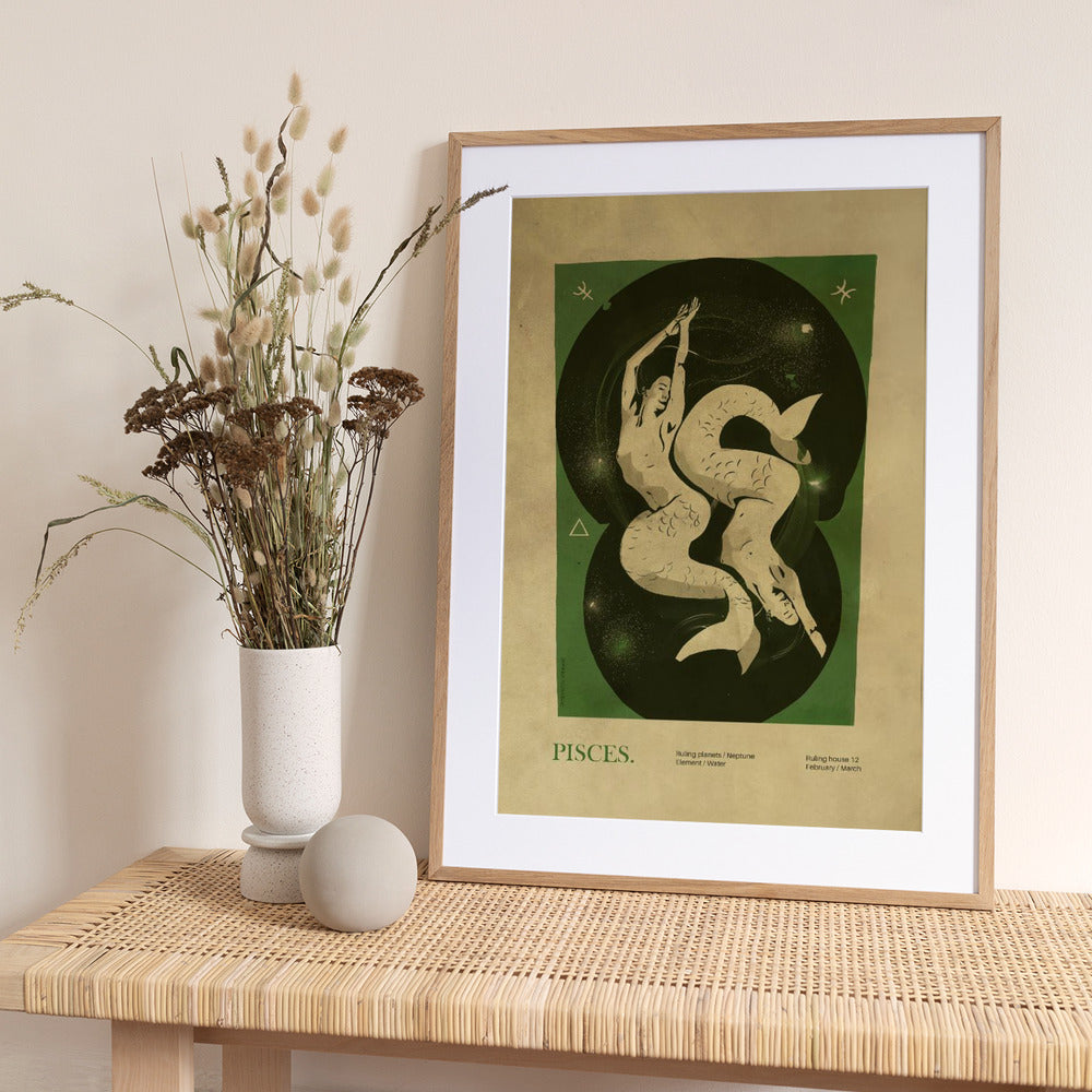 Pisces print - Art Print by Dion Gem