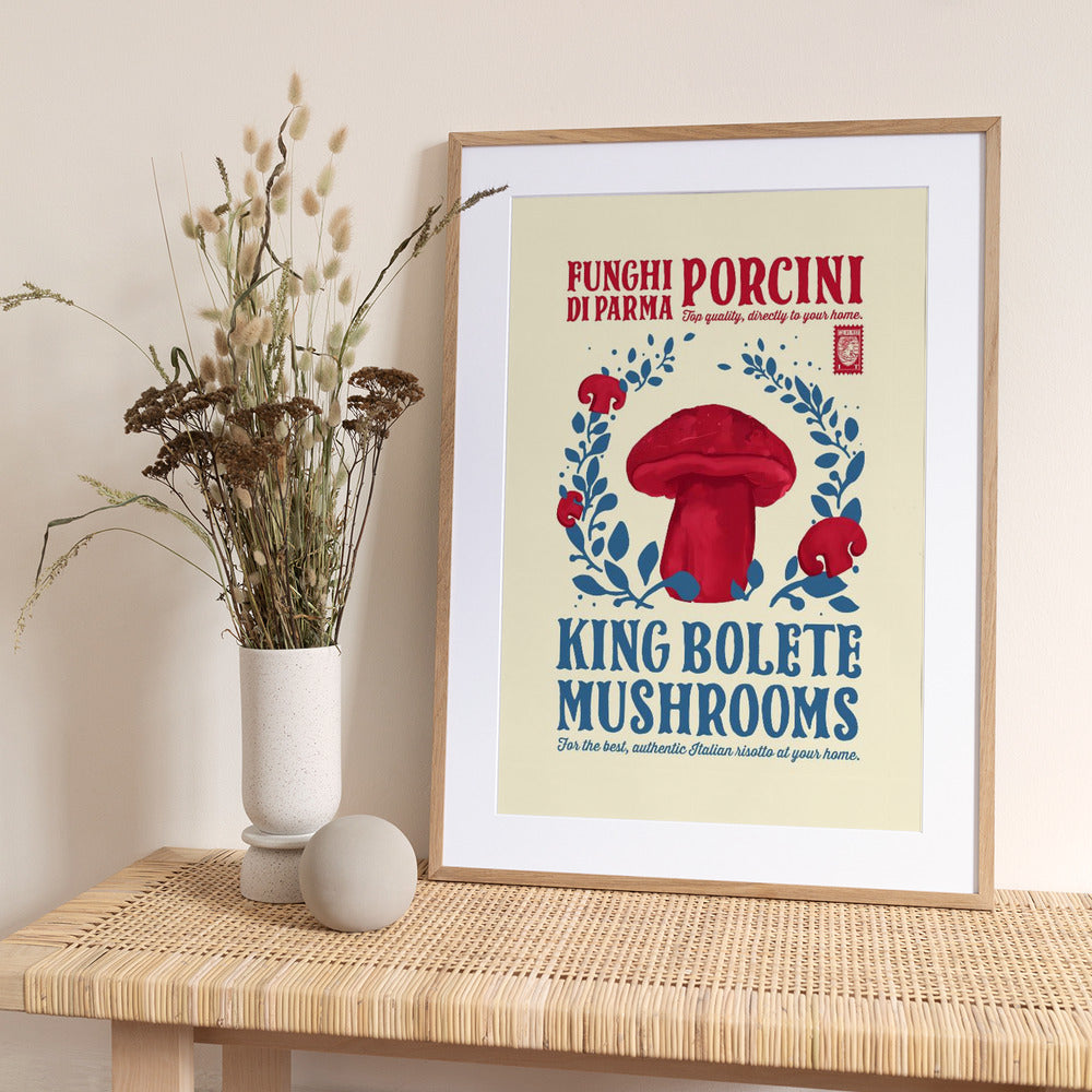 Porcini kitchen print - Art Print by Dion Gem