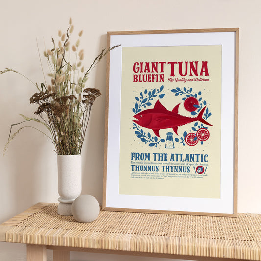 Tuna kitchen print - Art Print by Dion Gem