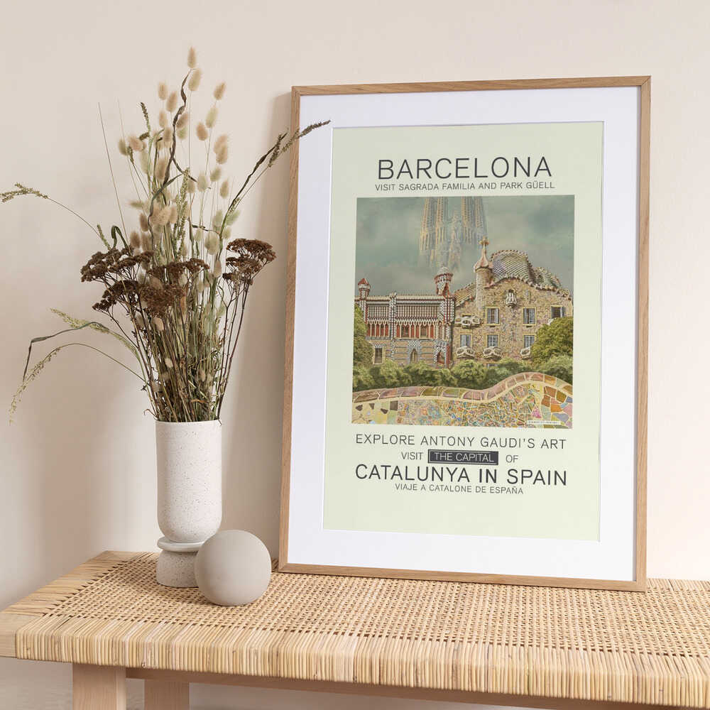 Barcelona print - Art Print by Dion Gem