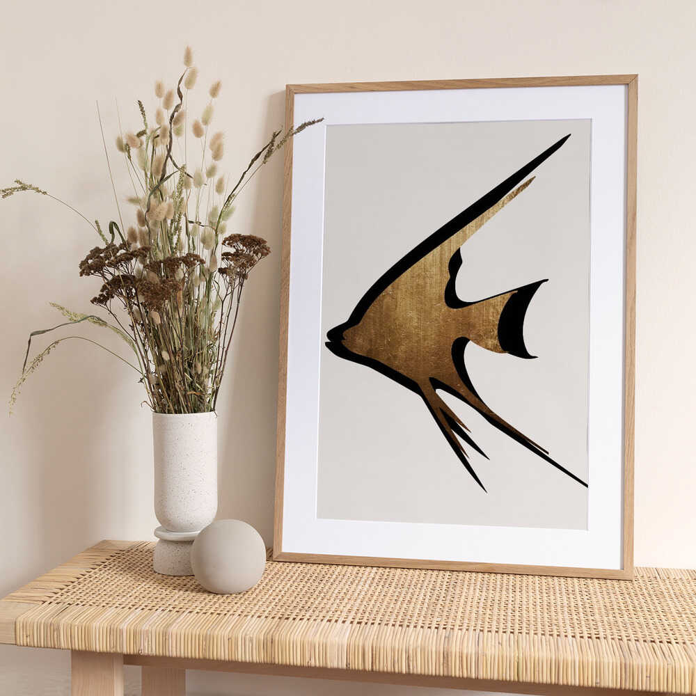 Gold Fish - Art Print by Kubistika