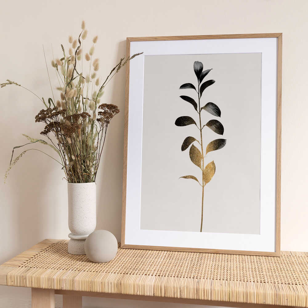 Monochromatica No.9   Dark Gold - Art Print by Kubistika