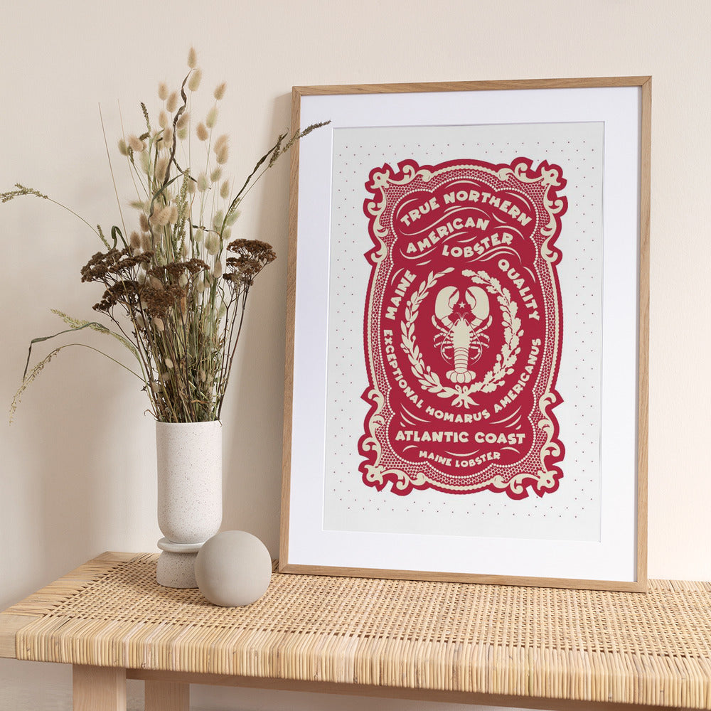 Red Lobster - Art Print by Dion Gem