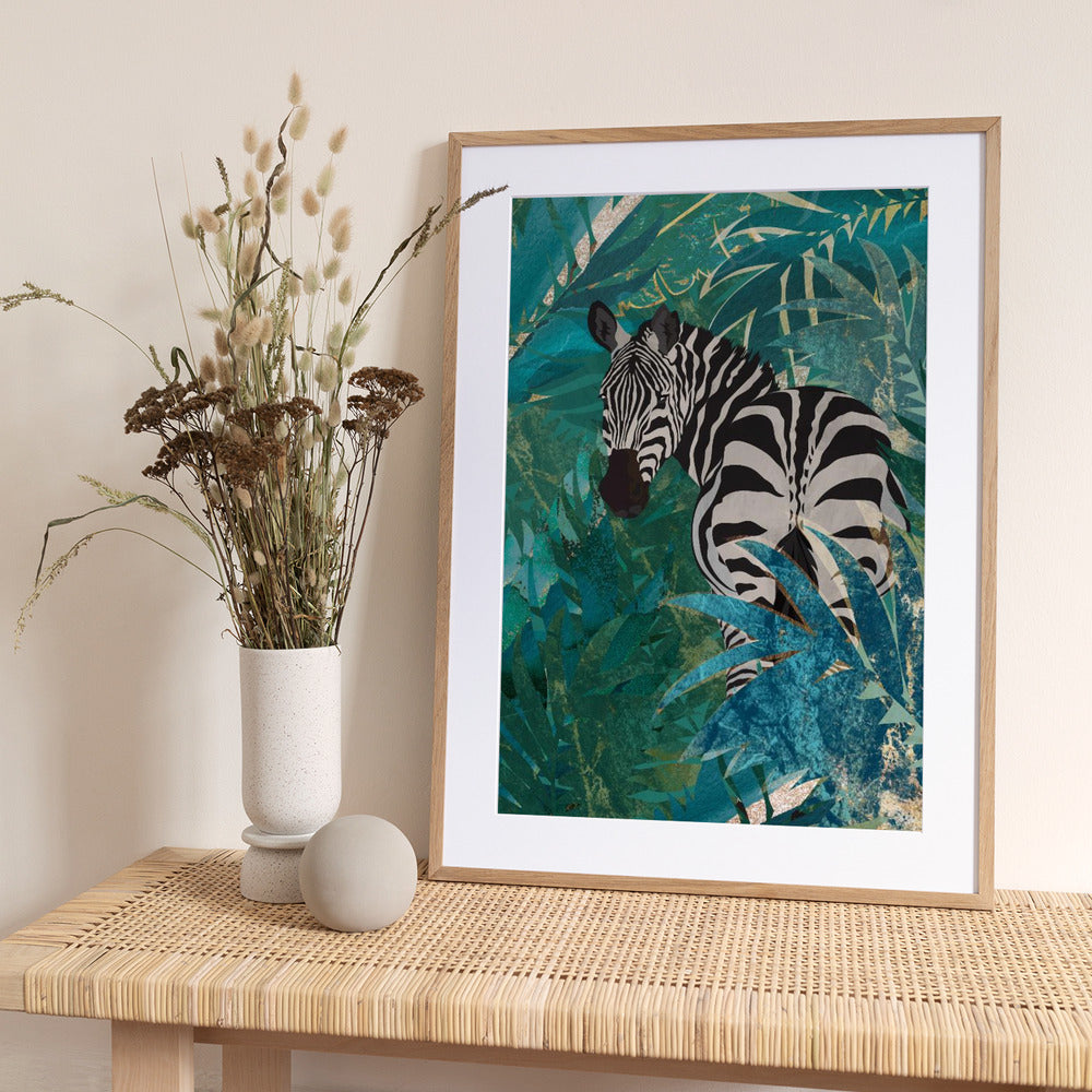 Zebra in the jungle 1 - Art Print by Sarah Manovski
