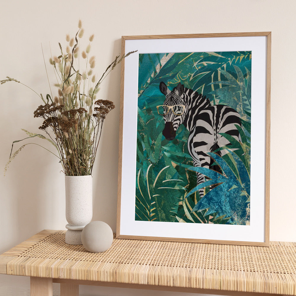 Zebra in the jungle 2 - Art Print by Sarah Manovski
