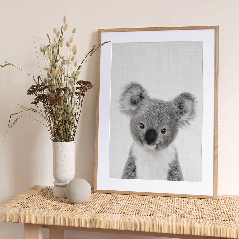 Peekaboo Baby Koala - Art Print by Lola Peacock
