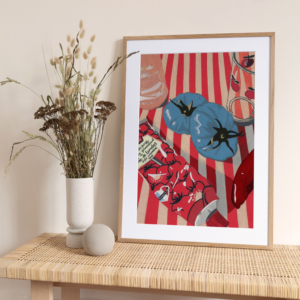 Blue Tomatoes - Art Print by Studio Mandariini