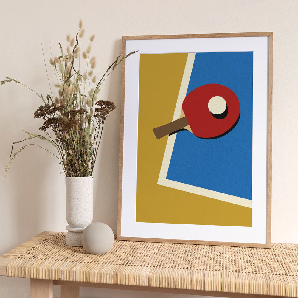 Table Tennis Team Red - Art Print by Rosi Feist