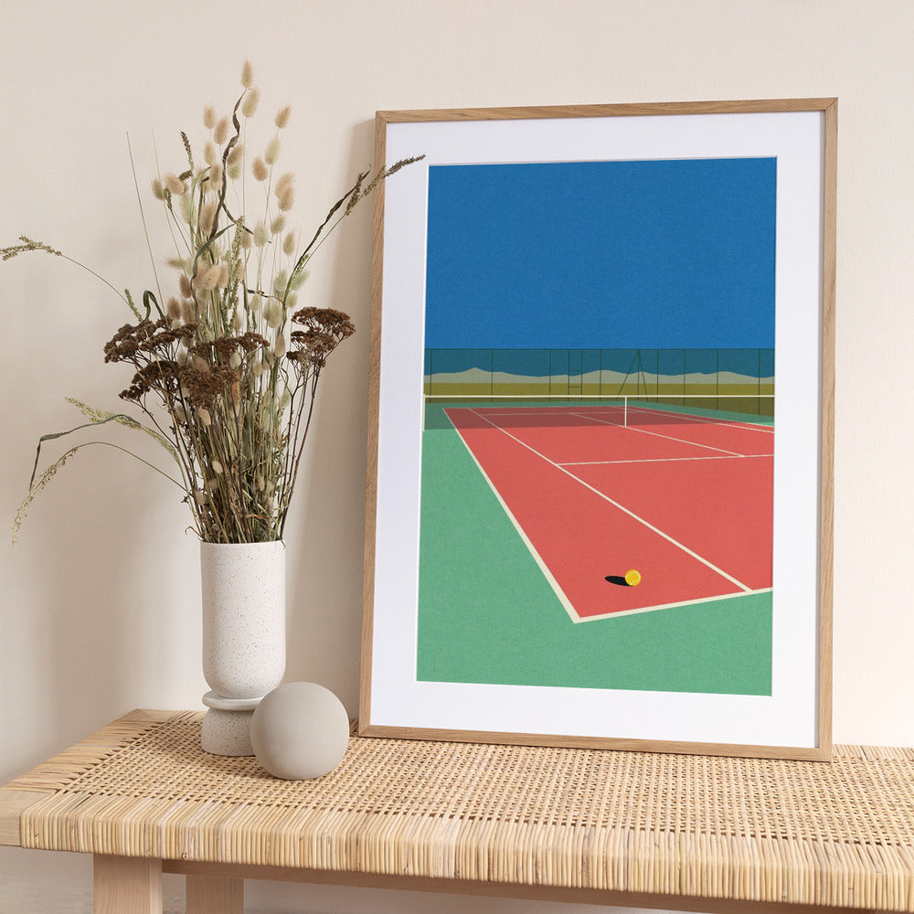 Tennis Court In the Desert - Art Print by Rosi Feist