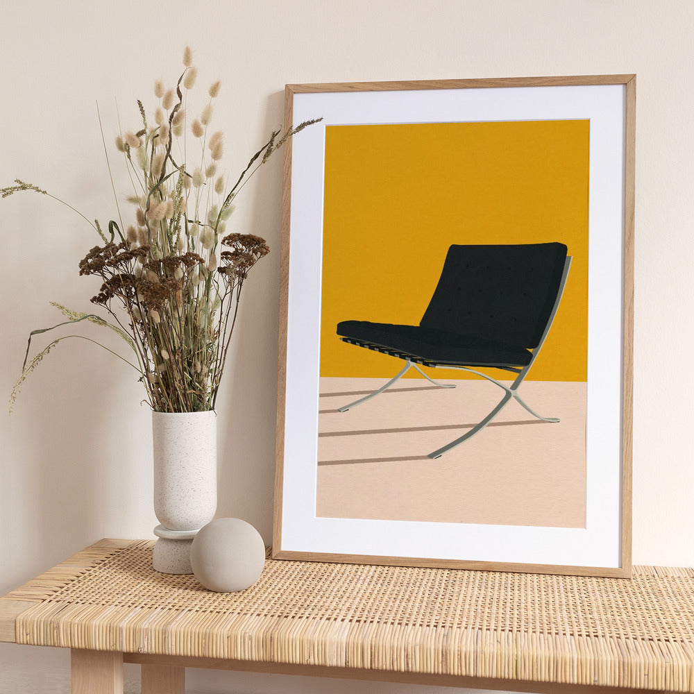 Barcelona Chair By Mies Van Der Rohe - Art Print by Rosi Feist