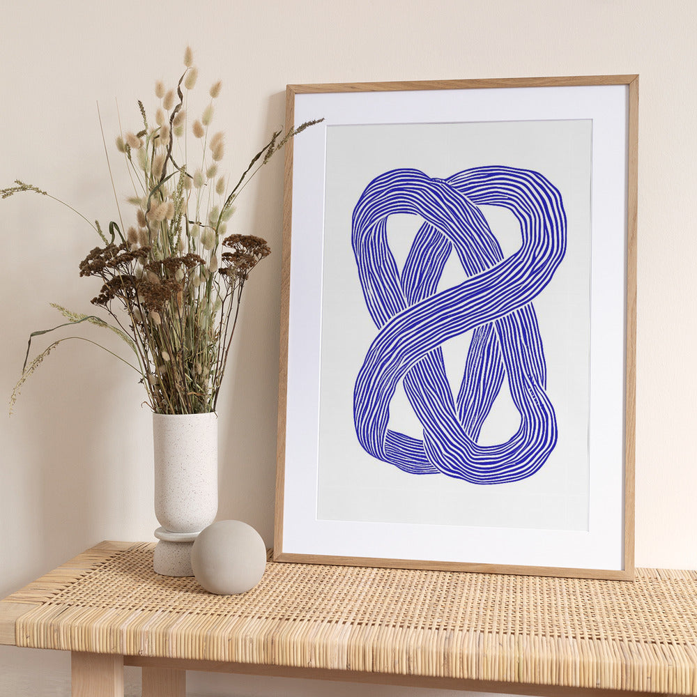 Blue Infinity Loop - Art Print by Treechild