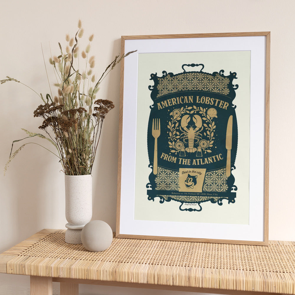 Lobster Baroque Print - Art Print by Dion Gem