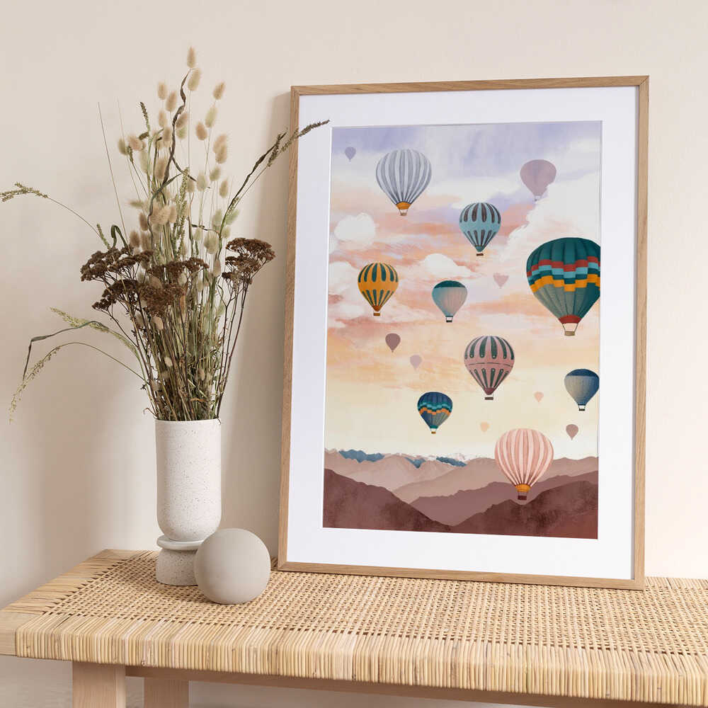 Airballoon Sky - Art Print by Goed Blauw