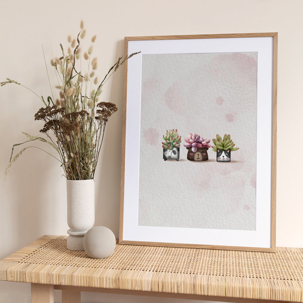 Cute Succulents - Art Print by Xuan Thai