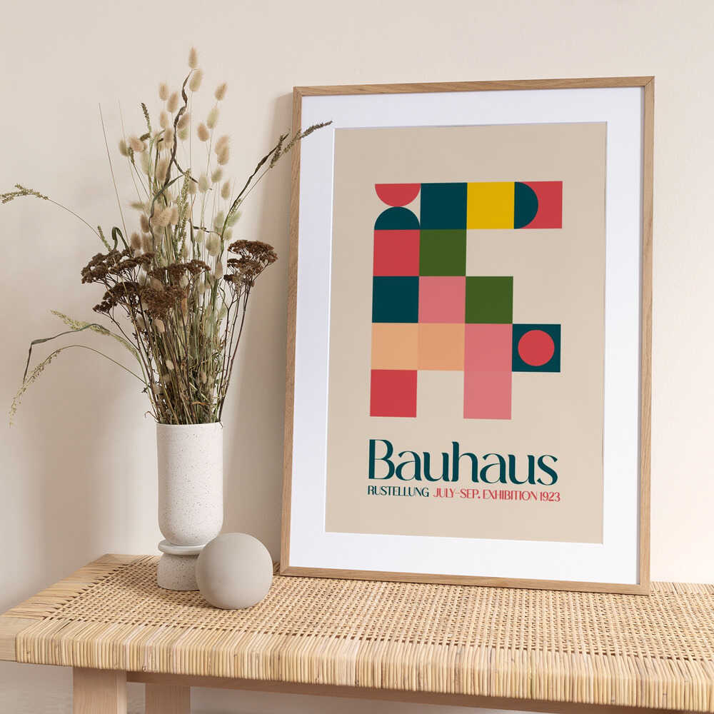 Bauhaus Geometry - Art Print by Emel Tunaboylu Exhibition Poster