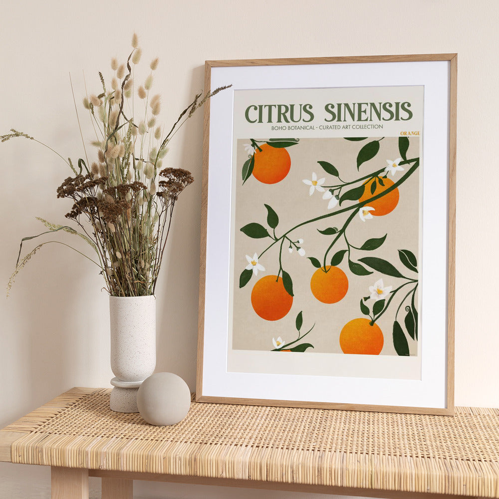 Orange Elegance - Art Print by Emel Tunaboylu