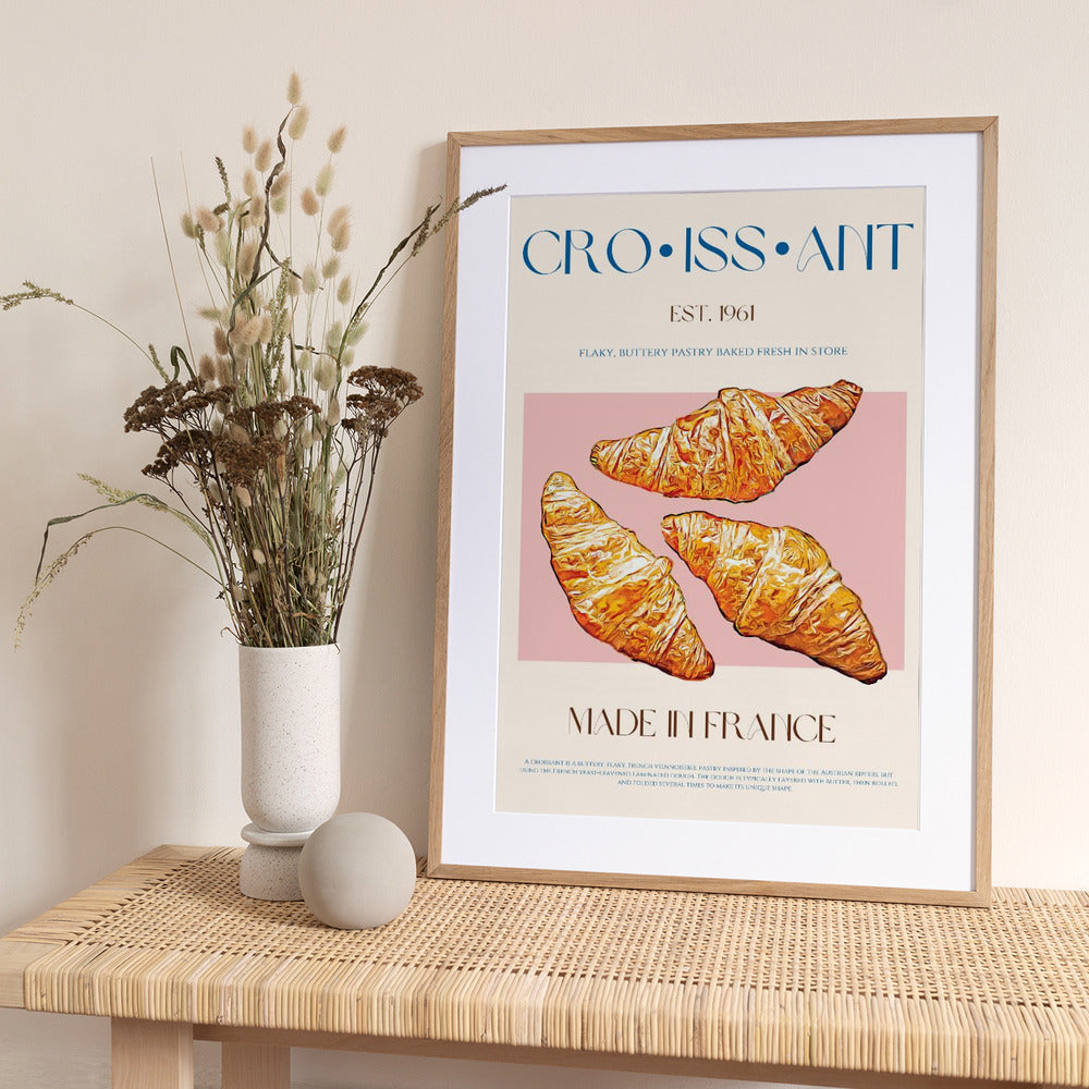 Flaky French Delight - Art Print by Nazma Khokhar