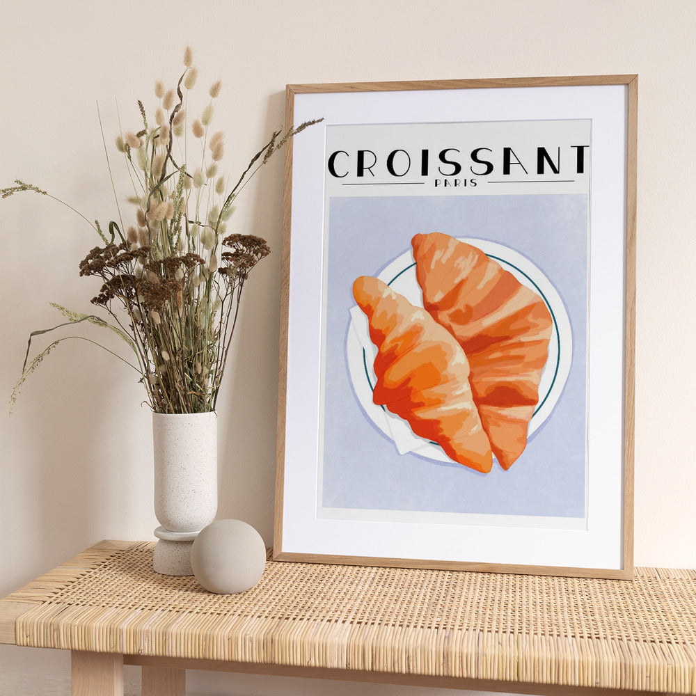 Croissant - Paris - Art Print by ByKammille
